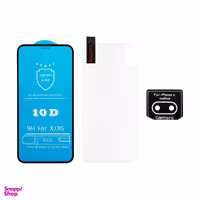 محافظ صفحه نمایش و پشت گوشی کاکتوس مدل MGPR_Bck مناسب برای گوشی موبایل اپل IPhoneXS MAX به همراه محافظ لنز دوربین