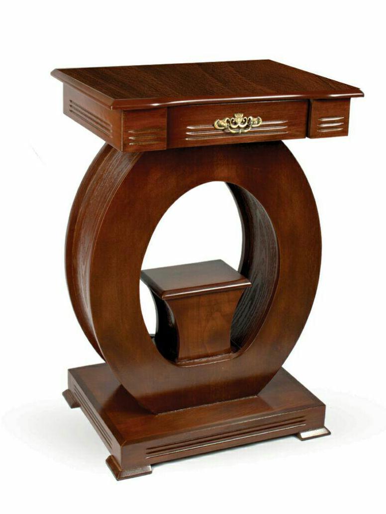 میز تلفن چوبی شکل O کد 304