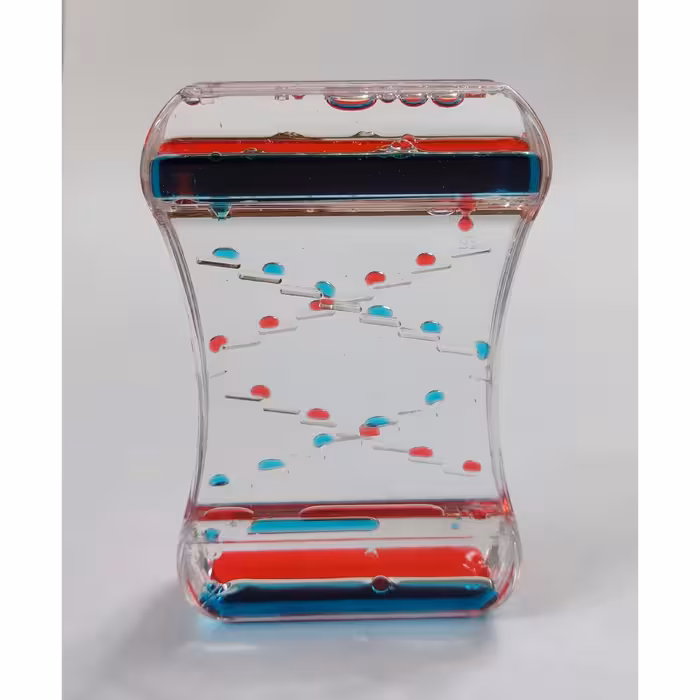 ریلکسر (ساعت شنی روغنی) پله ای هدیه و کادویی خاص - قرمز و آبی