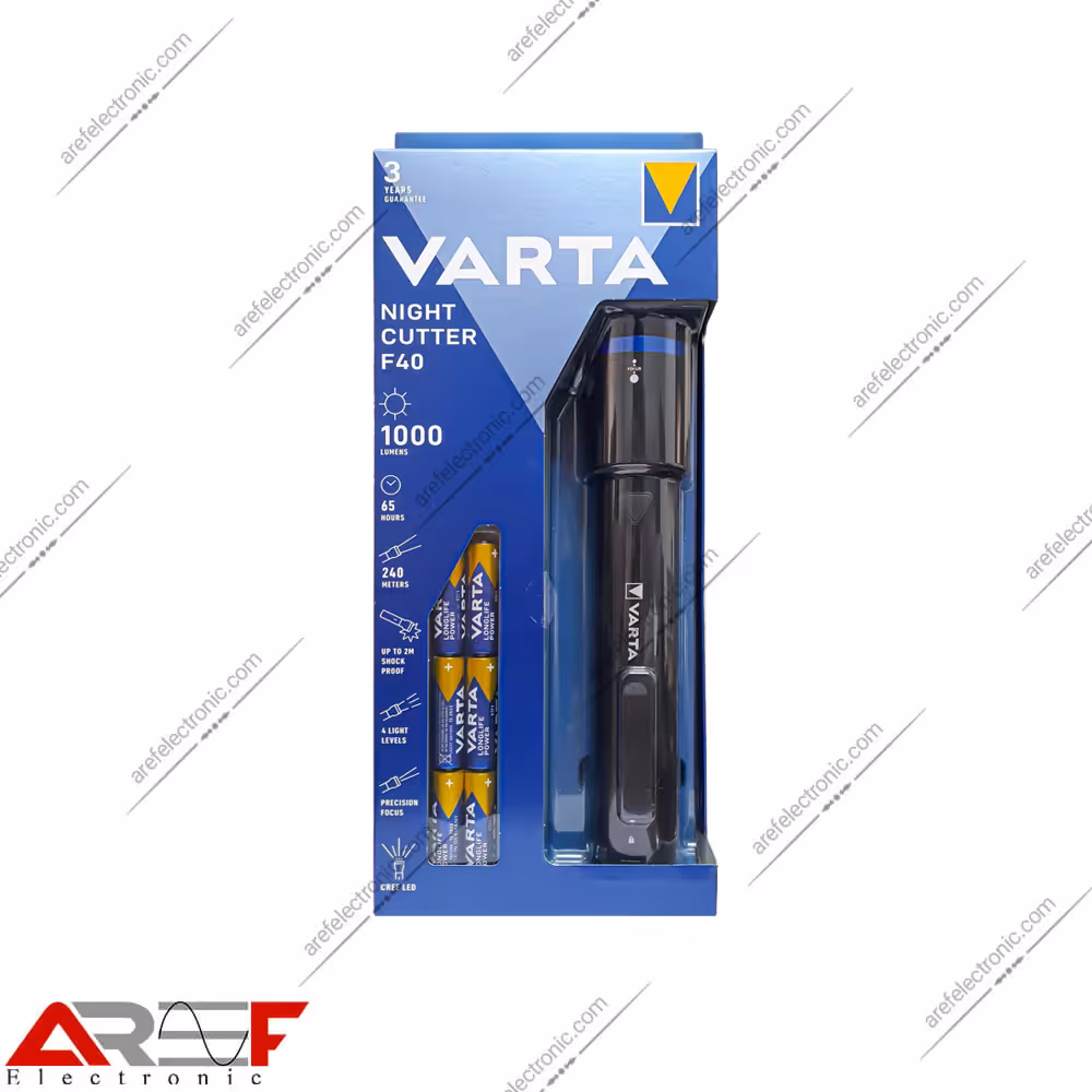 چراغ قوه پرقدرت وارتا مدل Night Cutter F40 - فروشگاه عارف الکترونیک