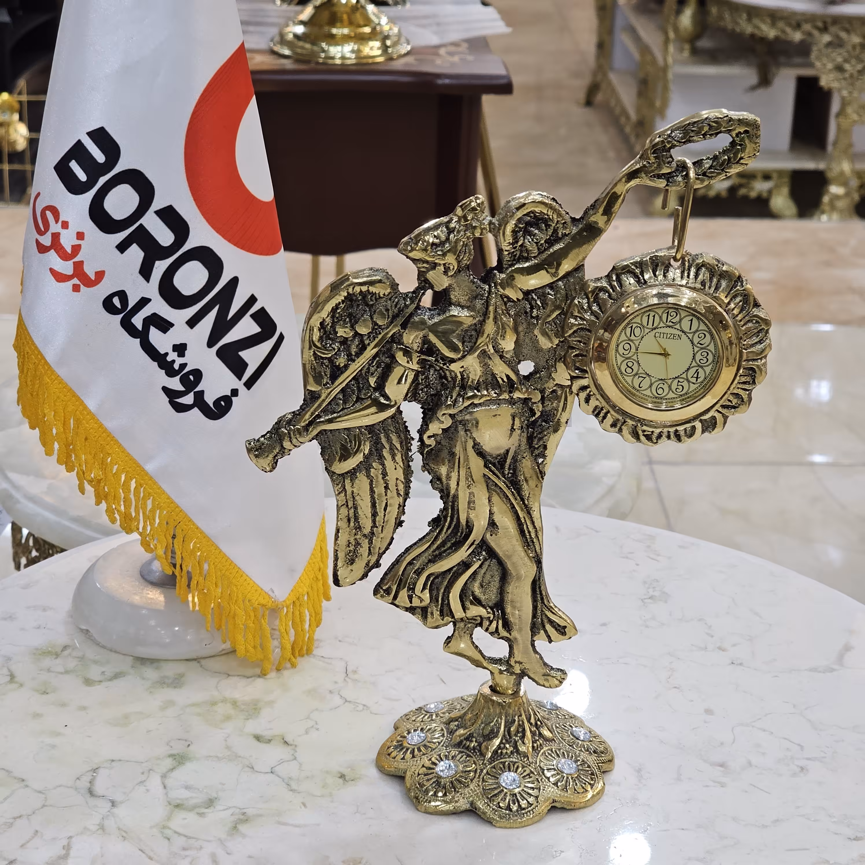 ساعت گیتار برنزی 