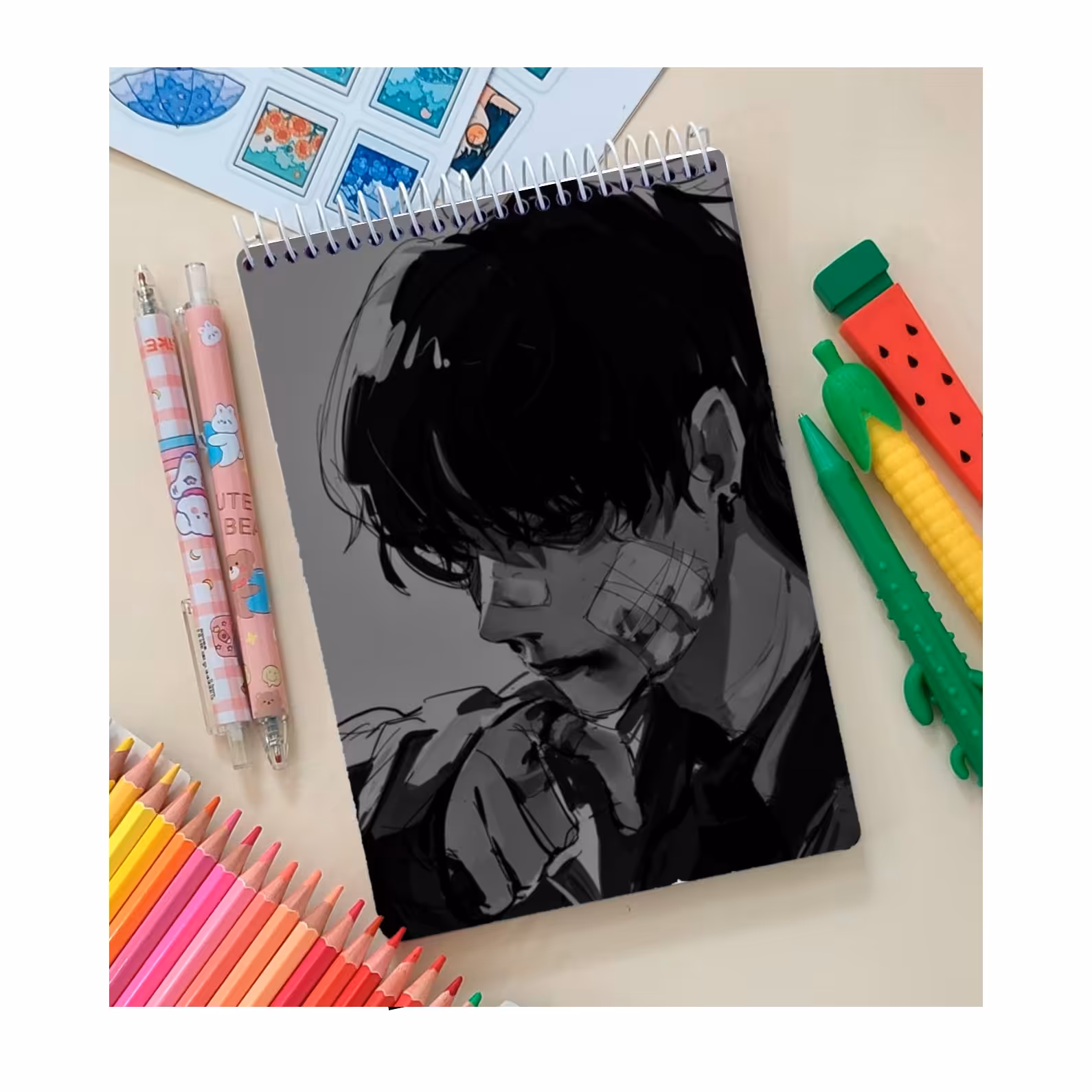 دفتر  نقاشی و طراحی کرافت طرح انیمه ای دازای