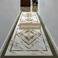 فرشینه سفارشی مشتری سایز 110 در 130پشت چرم استپ دار مخمل درجه یک