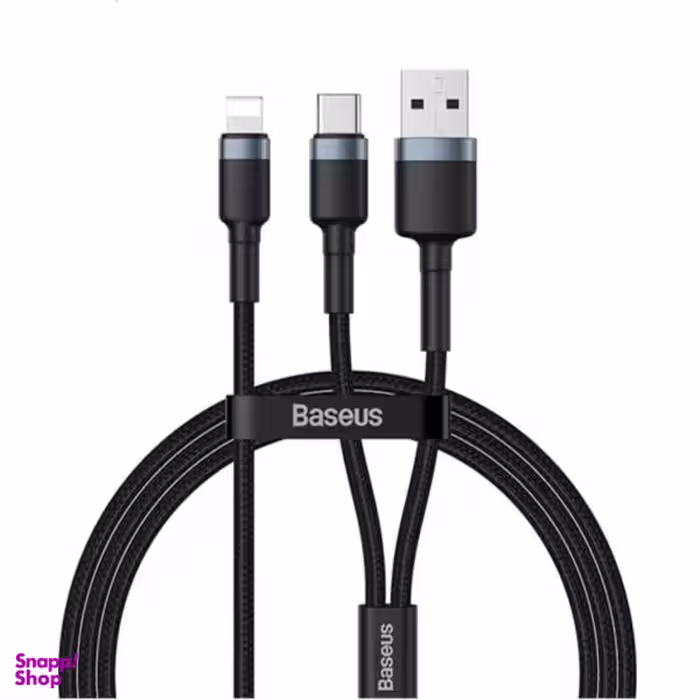 کابل تبدیل USB/USB-C به لایتنینگ باسیوس مدل CATKLF_ELG1 طول 1.2 متر