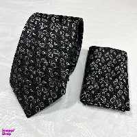 ست کراوات و دستمال جیب مردانه مدل بته جقه کد 337