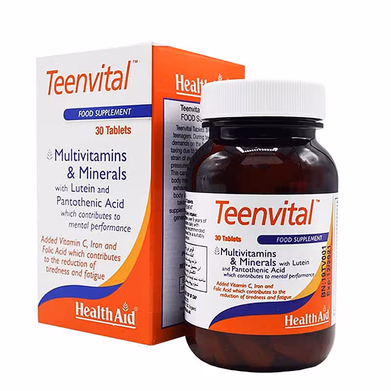قیمت خرید اینترنتی قرص تین ویتال هلث اید 30 عدد |Health Aid Teenvital|فارموکسین