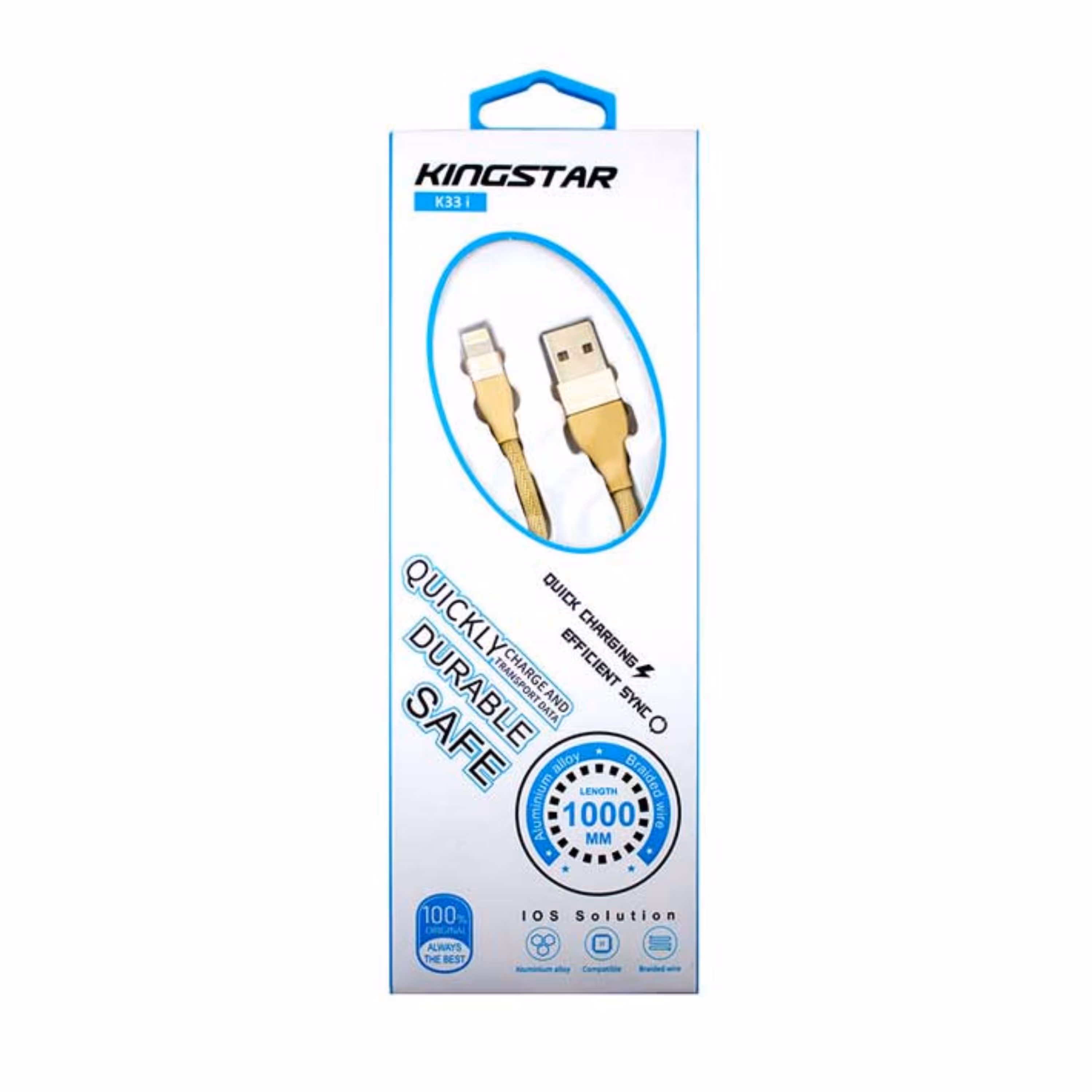 کابل شارژ آیفون kingstar K33i با گارانتی 12 ماهه