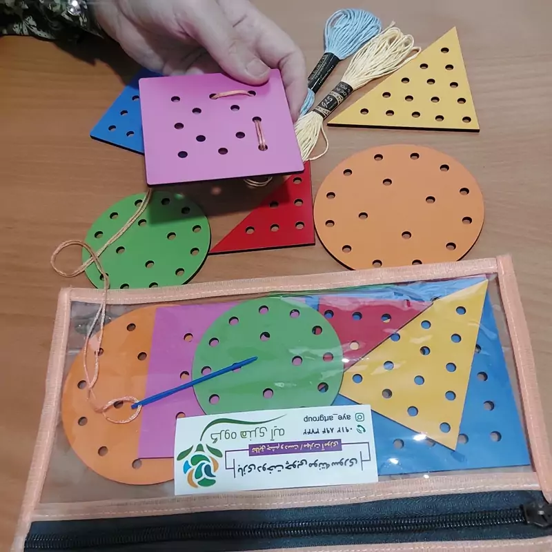 اشکال هندسی  چوبی دوخت مونته سوری
