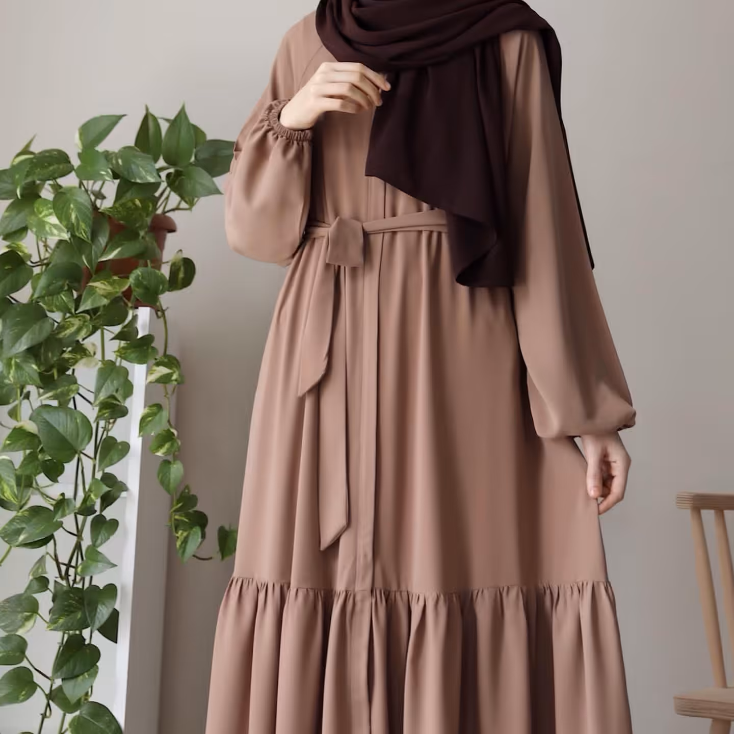 عبا کرپ الیزه راحت و شیک محجبه