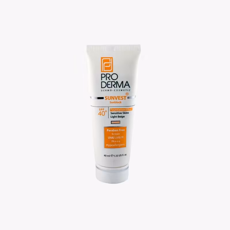 کرم ضدآفتاب پوست حساس  پرودرما (SPF40)