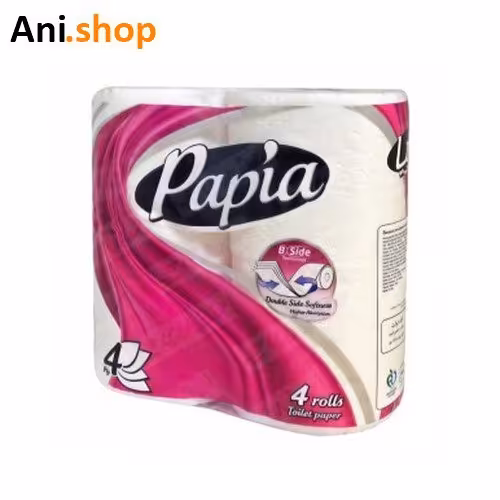 دستمال توالت 4 لایه پاپیا 4 قلو