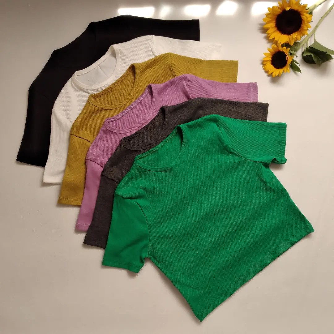 کراپ آستین کوتاه کبریتی