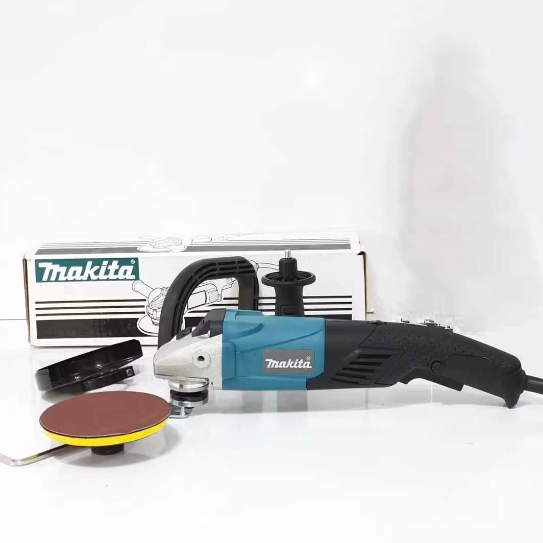 دستگاه سنگ فرز ماکیتا دیمردار 1200 وات سه کاره پولیش زن، سنباده زن و سنگ با پد پولیش زن و دسته کنترلMakita