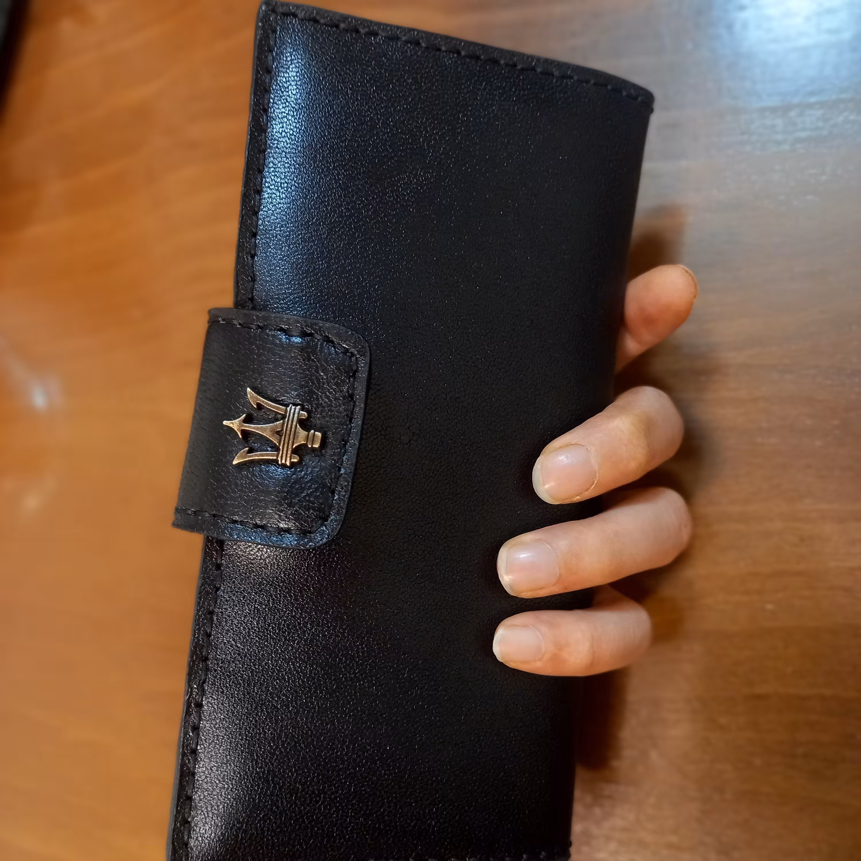 کیف پول دو لت چرم بزی