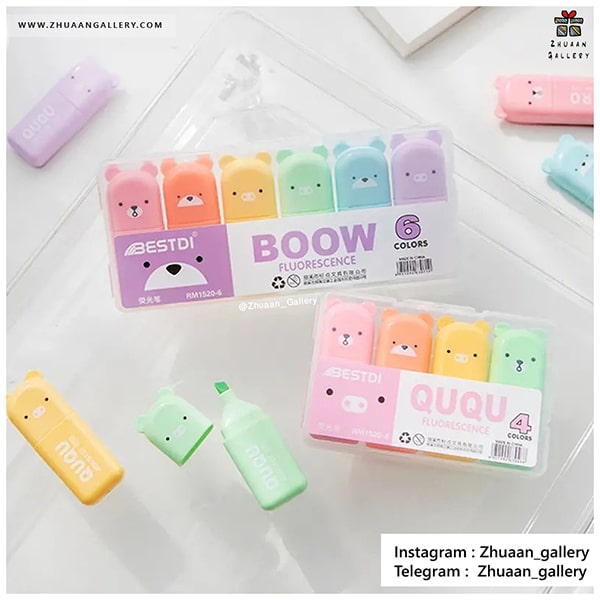 ماژیک هایلایتر مینی BOOW خرسی