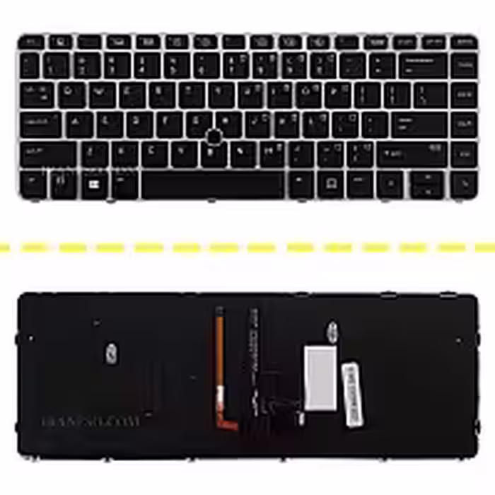 کیبرد لپ تاپ اچ پی EliteBook 840 G3 مشکی-با موس و بک لایت-با فریم نقره ای