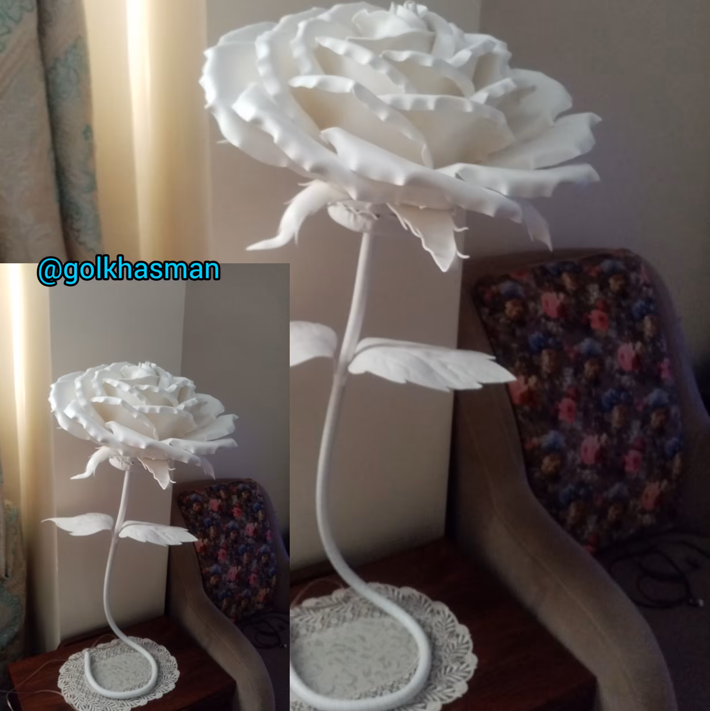 گل آباژور چراغدار 