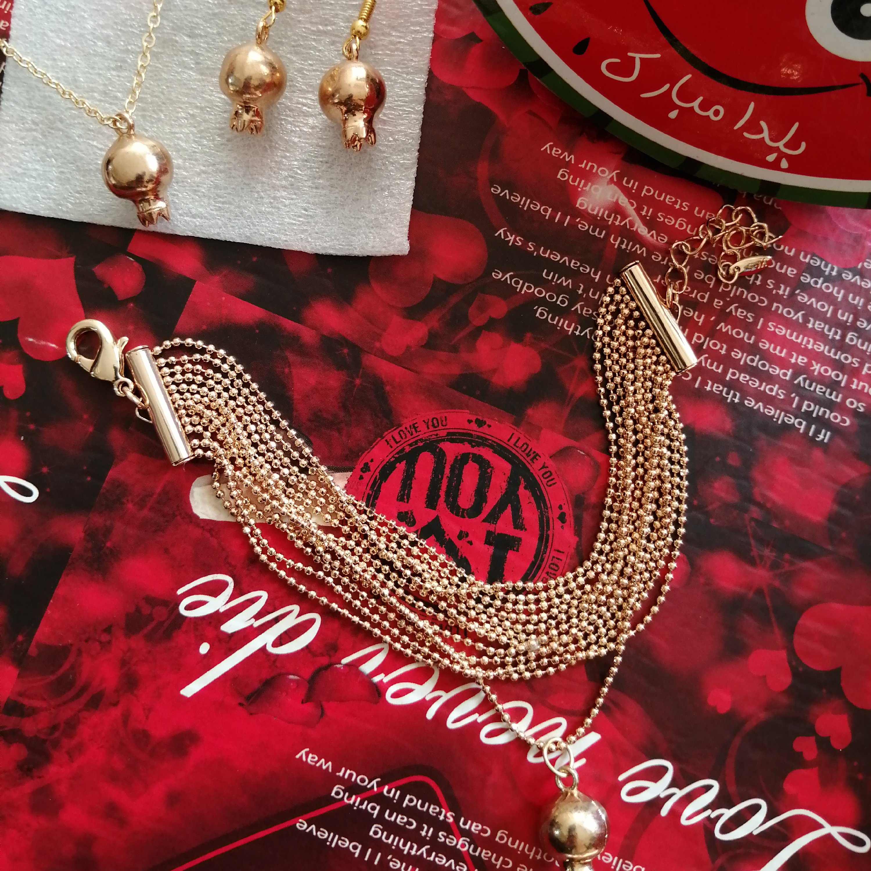 نیم ست لاکچری شب یلدا نیمست انار