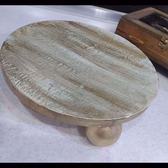 رایزر چوبی گرد پتینه شده قطر 25 سانت قابل اجرا در رنگ و سایز دلخواه