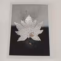 تابلو آینه کاری برگ . ابعاد 30×40