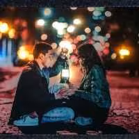 تابلو چراغ دار شوکا مدل بک لایت سایز 50 در 70 با تم عاشقانه