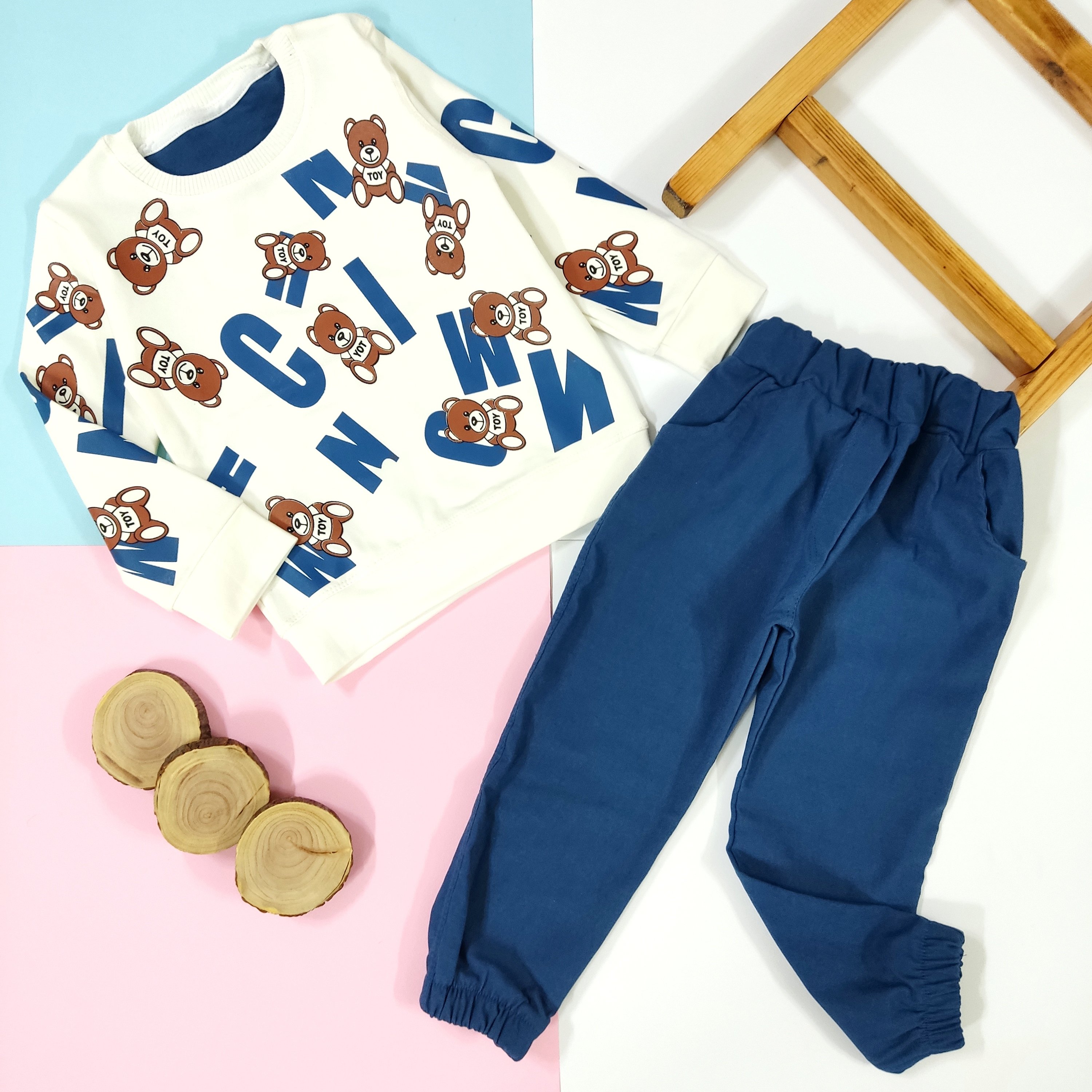 بلیزوشلوار آستین بلنددخترانه وپسرانه( اسپرت)، سایز40-45-50-55برندآیلی