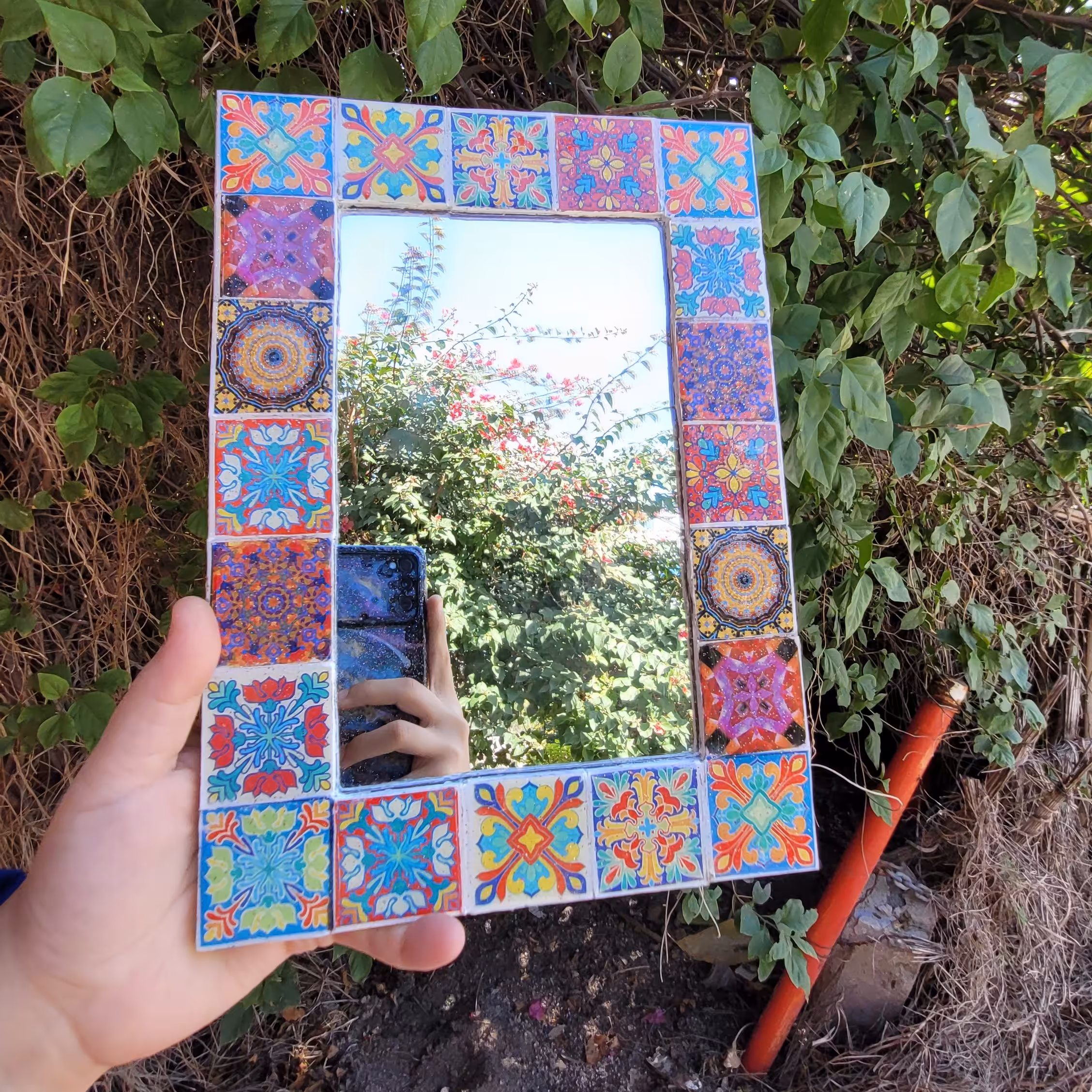 آینه رزینی طرح سنتی مناسب سفره هفت سین 