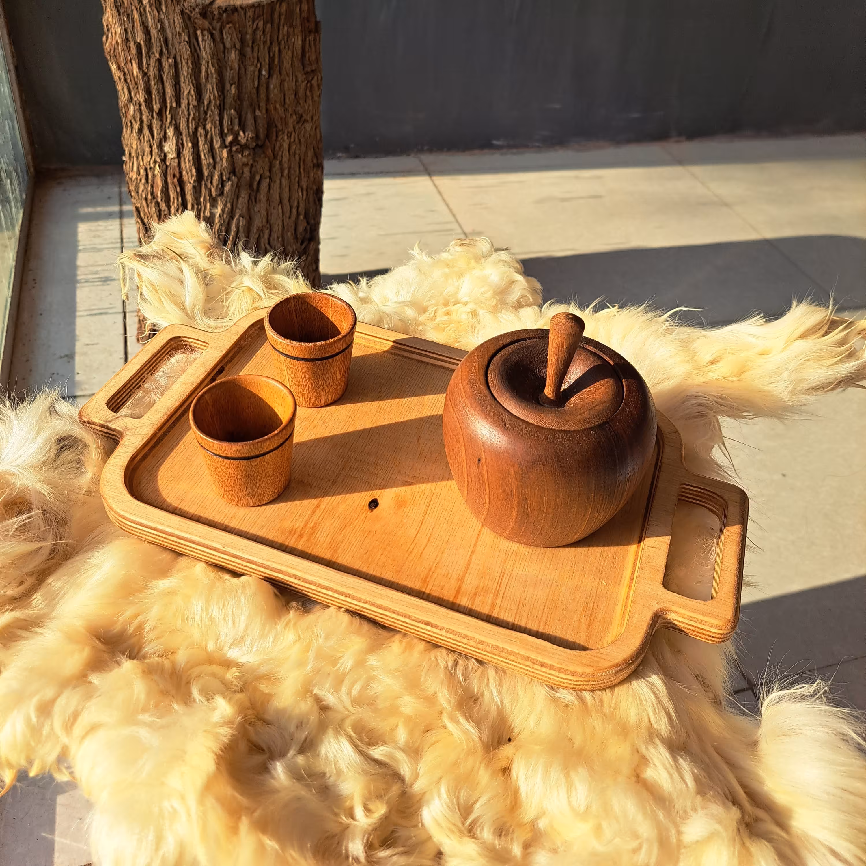 سینی چوبی مستطیلی