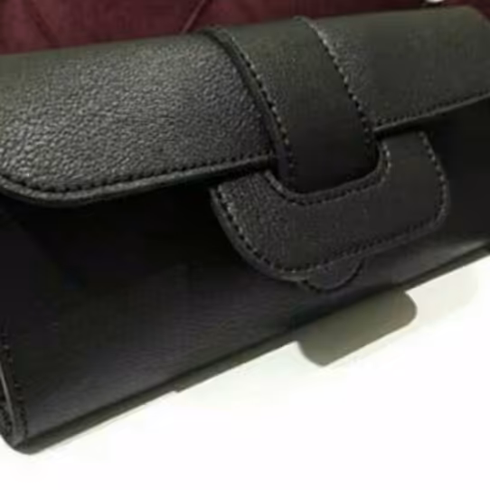 کیف پول بادبزنی چرم گاو