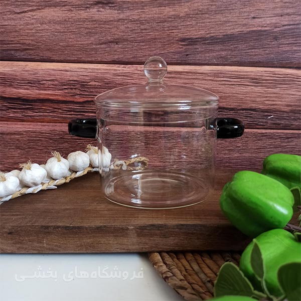 قابلمه پیرکس مدل دسته رنگی