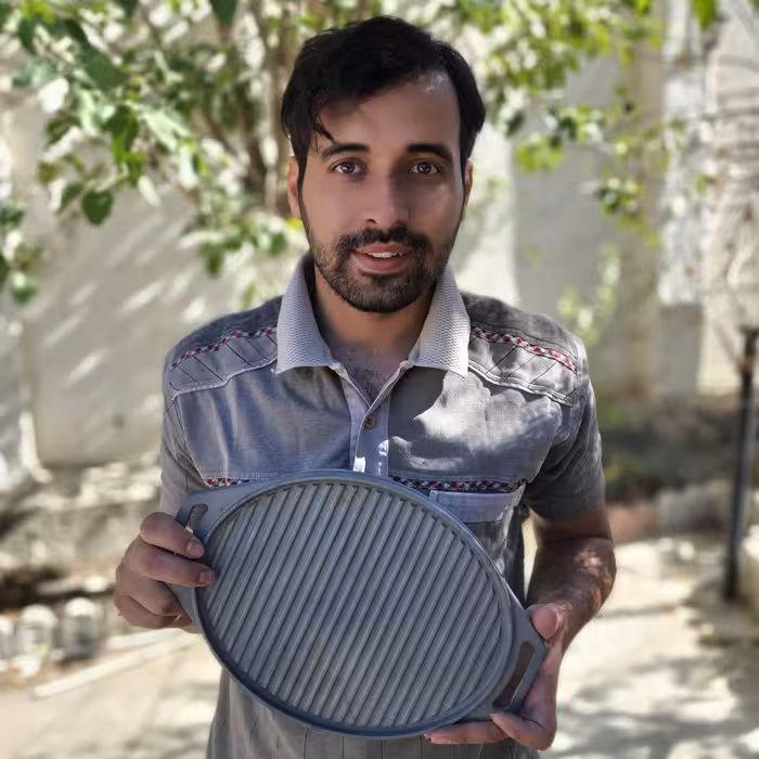 استیک پز گریل بیضی دوطرفه چدن خالص بدون روکش شیمیایی (چدن روسی تابه گریل چدنی روس) تابه ووک چدن . سرویس جهیزیه ظروف چدنی