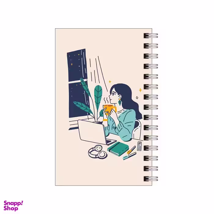 دفترچه یادداشت مدل to do list طرح چای و منظره شبانه کد 3899444
