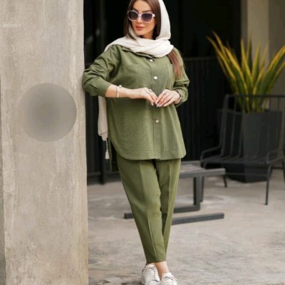 مانتو اسپرت زنانه کتان کش مدل تانیا