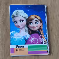 دفتر حاشیه دار، داخل طرح دار  40 برگ  طرح فروزن 