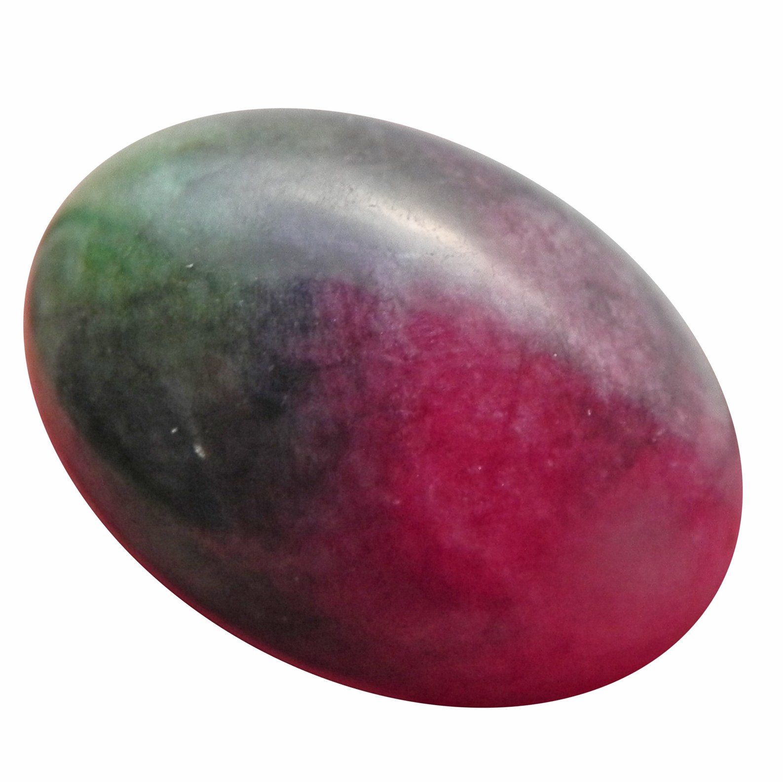 نگین عقیق پرچمی  سبز قرمز  اصل معدنی تراش بیضی دامله مناسب انگشتری کد2