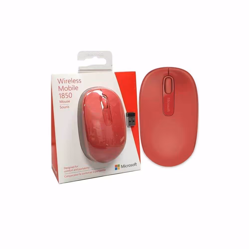 ماوس مایکروسافت Microsoft Mouse Wireless Mobile Mouse 1850 Red