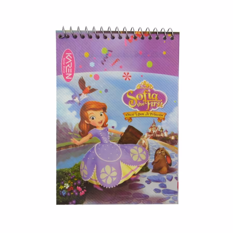 دفترچه یادداشت فانتزی سایز 1/8 سیم از بالا 50 برگ