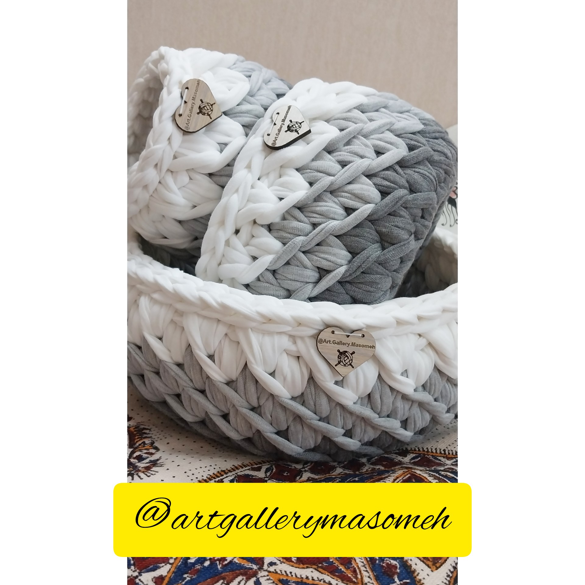 ست تریکویی میزارایش طرح کج راه 