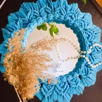 آینه مکرومه بافی