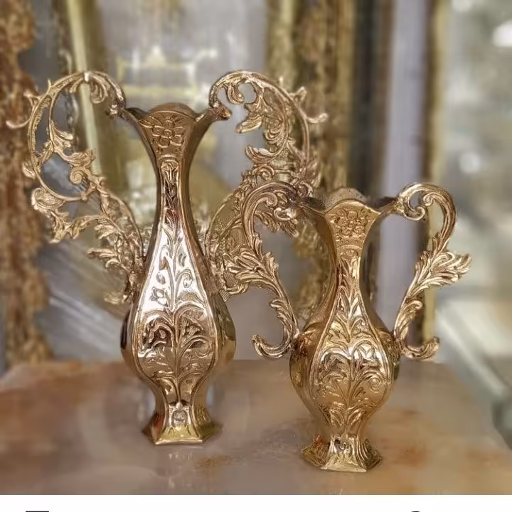 گلدان رومیزی برنجی