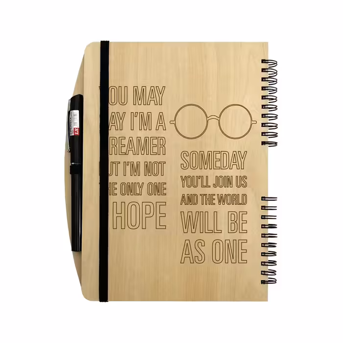 دفتر چوبی خودکاردار  بنی دکو مدل 08  - مناسب تبلیغات و هدیه با طرح اختصاصی