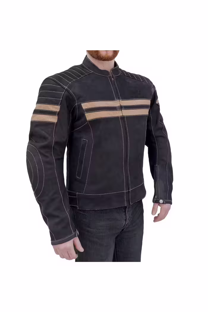 کاپشن موتورسوار مردانه روکش یکپارچهسازی با سیستمعامل موم موتور سیکلت محافظت شده The Biker Jeans