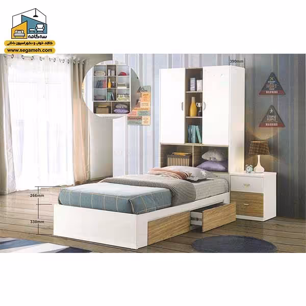 تخت خواب یک نفره کد BSP21 - فروشگاه سه گامه