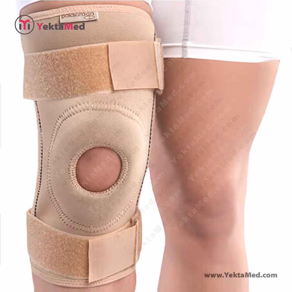 زانوبند نئوپرنی چهار فنره پاک سمن کد 085 - یکتامد YektaMed