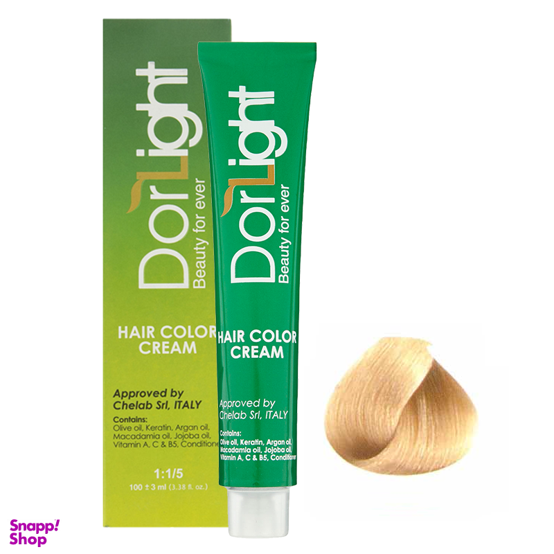 رنگ مو دورلایت (Dor Light) شماره 10.5 رنگ بلوند طلایی فوق روشن حجم 100 میلیلیتر