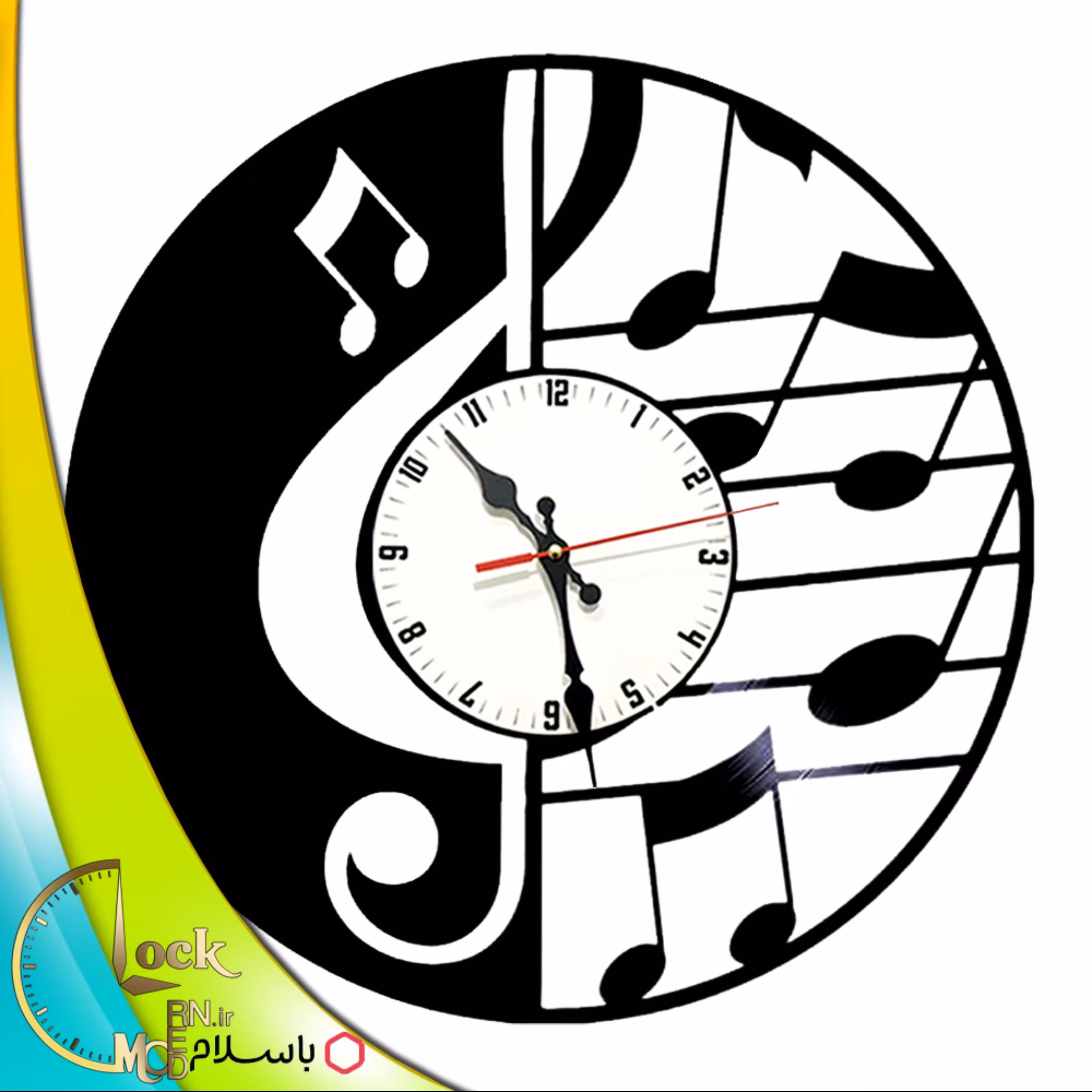 ساعت دیواری طرح موسیقی کد 209