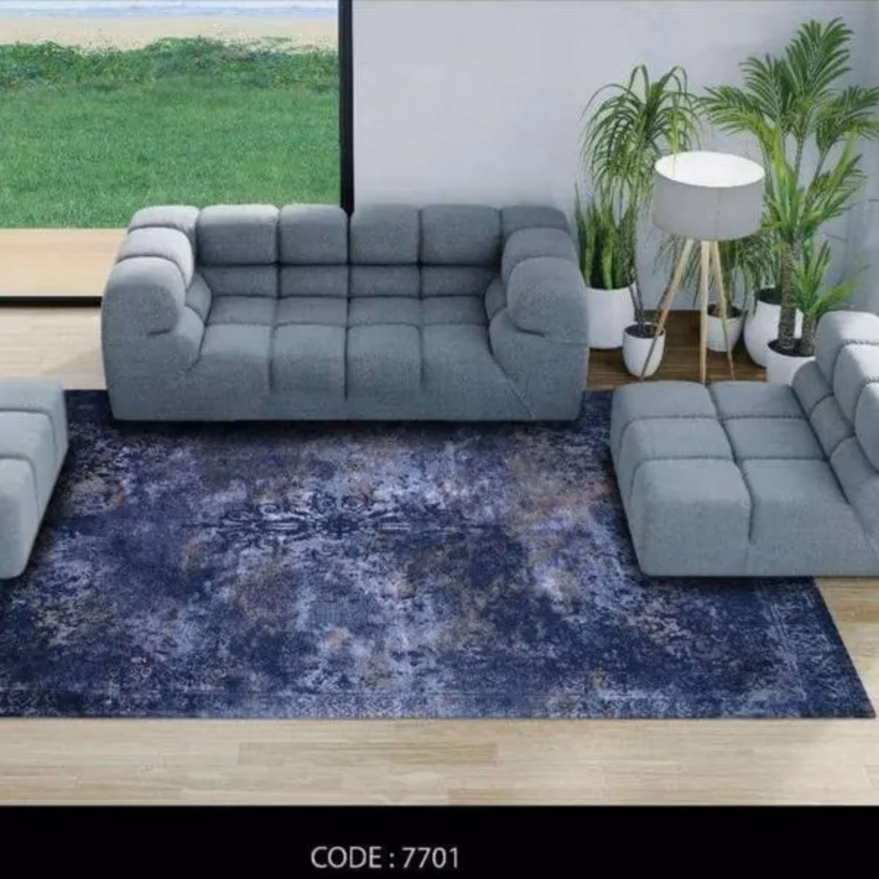 روفرشی کشدار راشل مخمل- طرح 7701در ابعاد12 متری