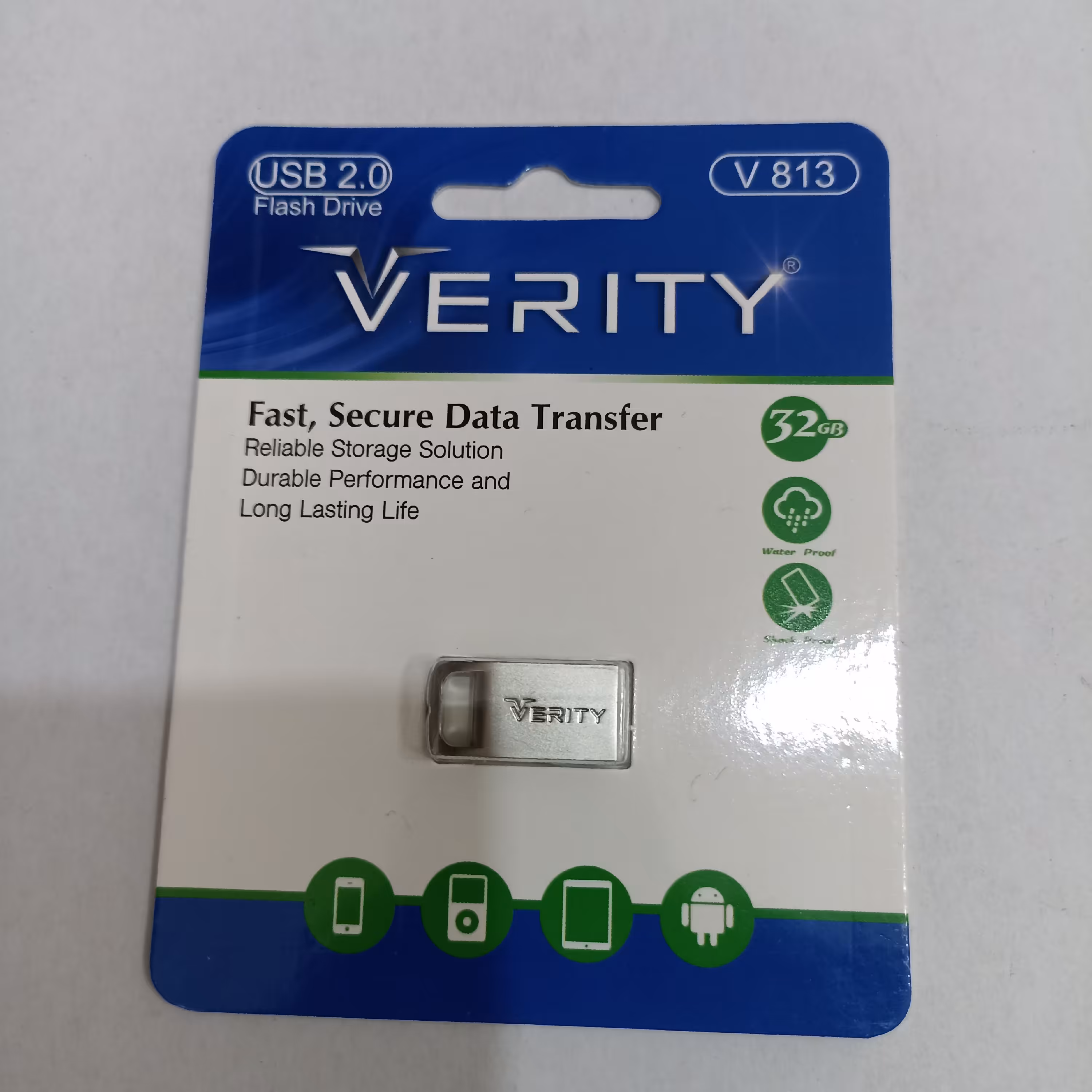 فلش 32 گیگ فلزی برند VERETY با گارانتی مادام العمر  