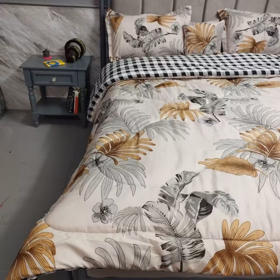 روتختی دونفره طرح گل میکرو پنبه دورو 