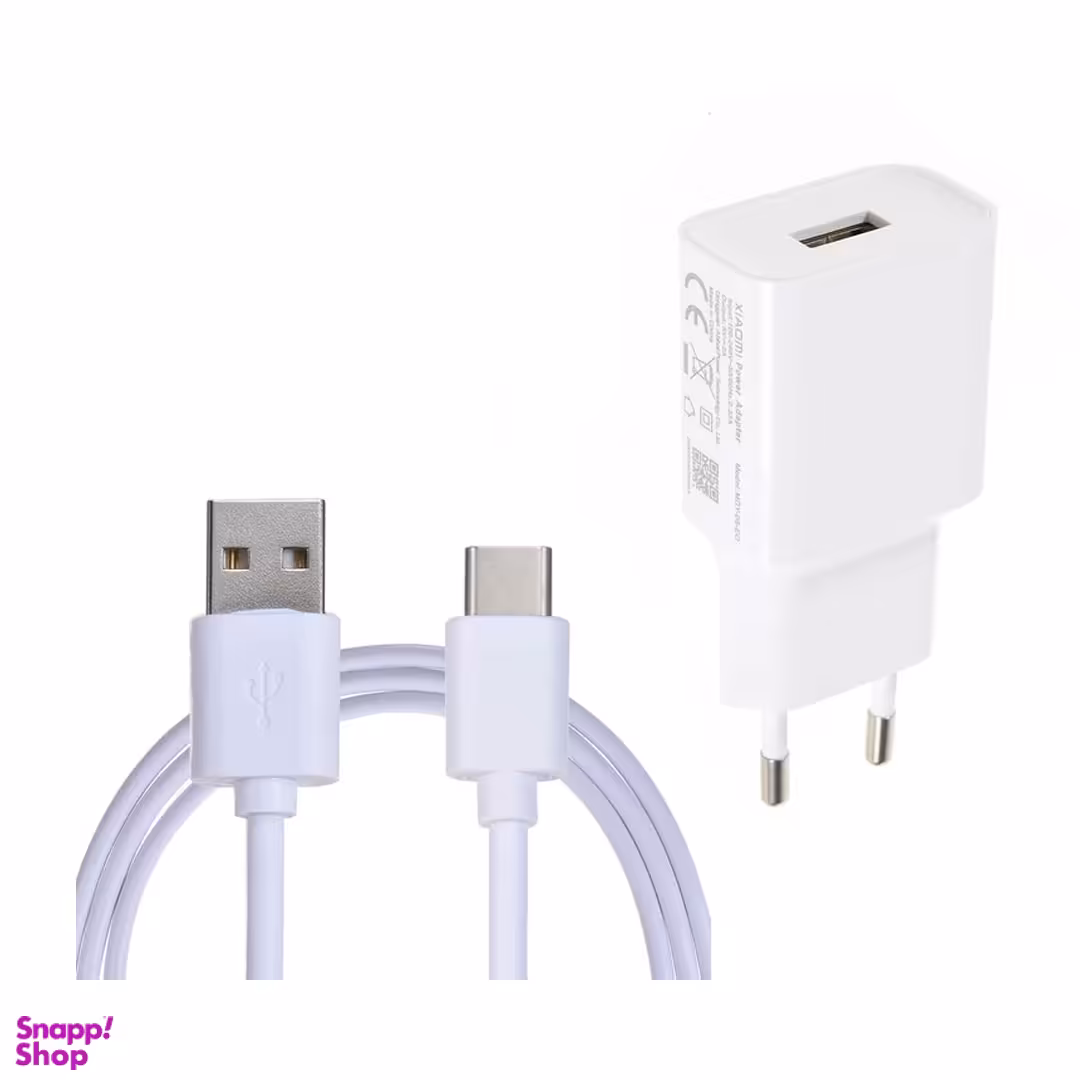 شارژر دیواری شیائومی مدل Myd-08-Df به همراه کابل تبدیل USB-C